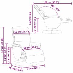 Ανακλινόμενη πολυθρόνα Λευκό PU 42018590-thumb-11