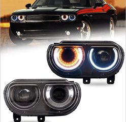 ΦΑΝΑΡΙΑ ΕΜΠΡΟΣ LED Headlights DODGE CHALLENGER 2015+ Design 2008-2014
