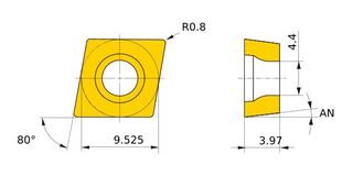 MITSUBISHI MATERIALS – Πλακίδια Τόρνου CCMT09T308-MW