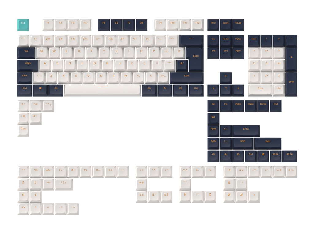 Dark Project - Keycaps sets - Navy Blue / Computers