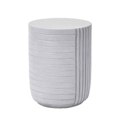 GEOMETRICAL 2 SIDE TABLE ΛΕΥΚΟ 35x35x46