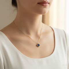 Clover gold blue black κρεμαστό-thumb-1