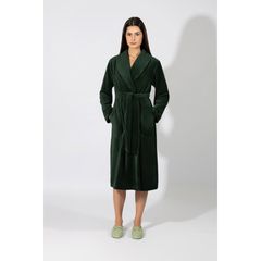 Harmony Γυναικεία Μονόχρωμη Μακριά Ρόμπα Fleece Με Ζώνη
