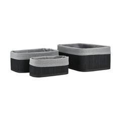 ESTIA ΚΑΛΑΘΙ ΟΡΓΑΝΩΣΗΣ BAMBOO ESSENTIALS ME ΕΠΕΝΔΥΣΗ ΣΕΤ 3ΤΕΜ. ΜΑΥΡΟ