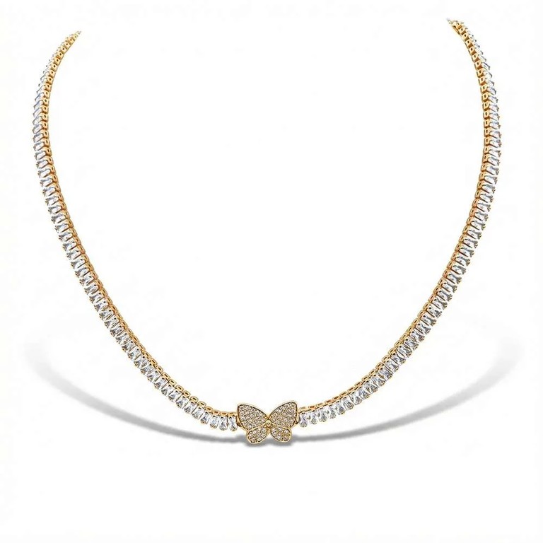 Riviera shiny butterfly χρυσό