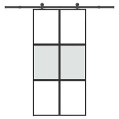 Συρόμενη πόρτα με σετ υλικού 102,5x205 cm από γυαλί&Αλουμίνιο 3332976
