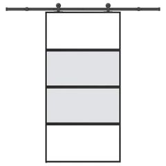 Συρόμενη πόρτα με σετ υλικού 102,5x205 cm από γυαλί&Αλουμίνιο 3333000