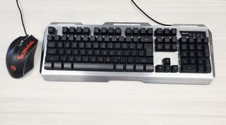 Πληκτρολόγιο Genesis Rhod 420 RGB για gaming με φωτισμό RGB και Ποντίκι παιχνιδιών Marvo Scorpion M506 RGB Α9016 ΤΙΜΗ 30 ΕΥΡΩ