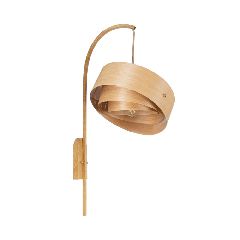 Φωτιστικό Boho επιτοίχιο απλίκα μονόφωτο 1 x E27 IP20 μπεζ ξύλο Μ30 x Π40 x Υ70cm
