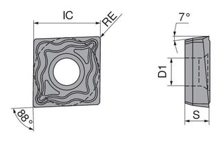 WNT – Πλακίδια Τόρνου XCNT060204EN HCR1435