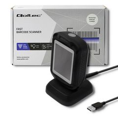 Qoltec 50864 Desktop QR & Barcode Scanner | USB-thumb-3