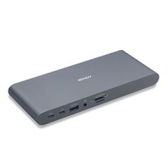 Lindy LY-43349 USB-C Docking Station με HDMI/DisplayPort 4K PD Ethernet Ασημί