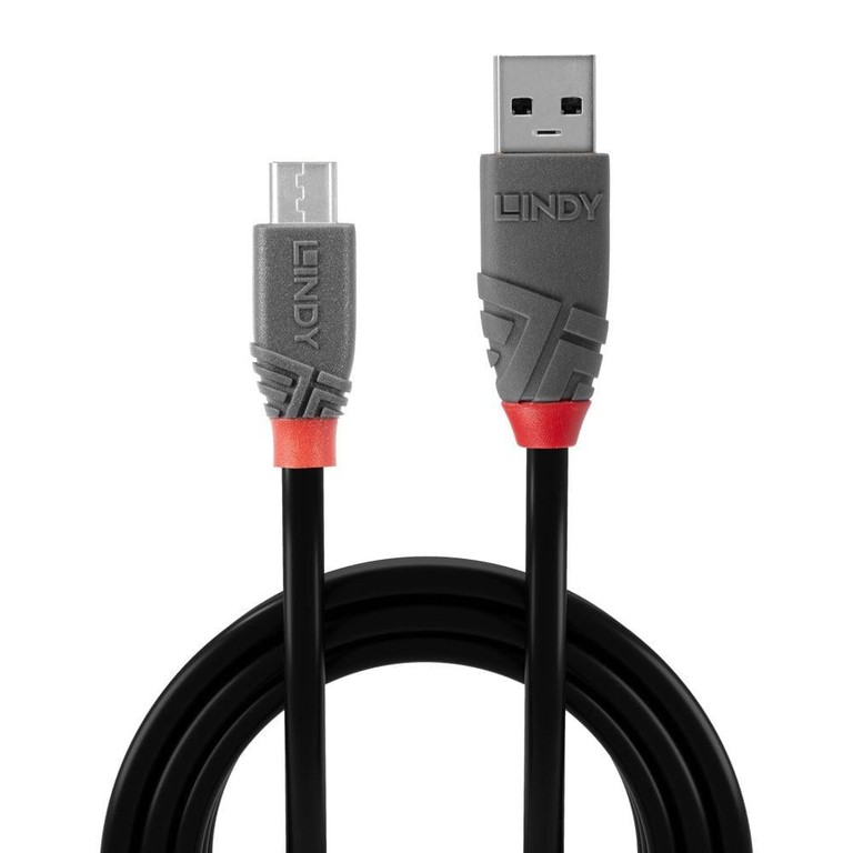 Lindy LY-36735 Regular USB 2.0 to micro USB Cable Μαύρο 5m