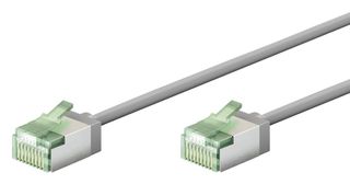 GOOBAY καλώδιο δικτύου 74343, CAT 8.1 U/FTP, slim, copper, 2000MHz, 0.15m, γκρι