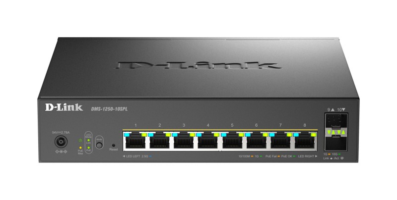 D-Link DMS-1250-10SPL Managed L2 PoE++ Switch με 8 Θύρες Ethernet
