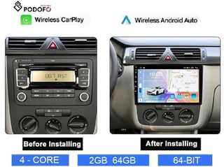 Skoda Roomster (2006-2018) 10" Οθόνη Android Car Radio Navigation | 2GB+64GB | Ασύρματο CarPlay & Aσύρματο Android Auto | GPS | WiFi | EQ | HiFi | FM/RDS