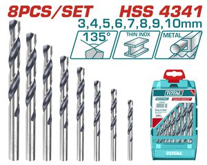TOTAL ΕΠΑΓΓ. ΣΕΤ ΤΡΥΠΑΝΙΑ HSS DIN4341 8ΤΕΜ (TACSD0085)