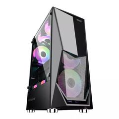 ARMAGGEDDON ATX/MATX PC CASING WITH 3xARGB FANS BLACK