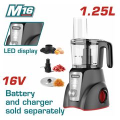 TOTAL ΜΠΛΕΝΤΕΡ - ΠΟΛΥΚΟΠΤΗΣ Multi ΜΠΑΤ. Li-ion 16V / 1.25Lit ΧΩΡΙΣ ΜΠΑΤΑΡΙΑ + ΦΟΡΤΙΣΤΗ (TMG026K)
