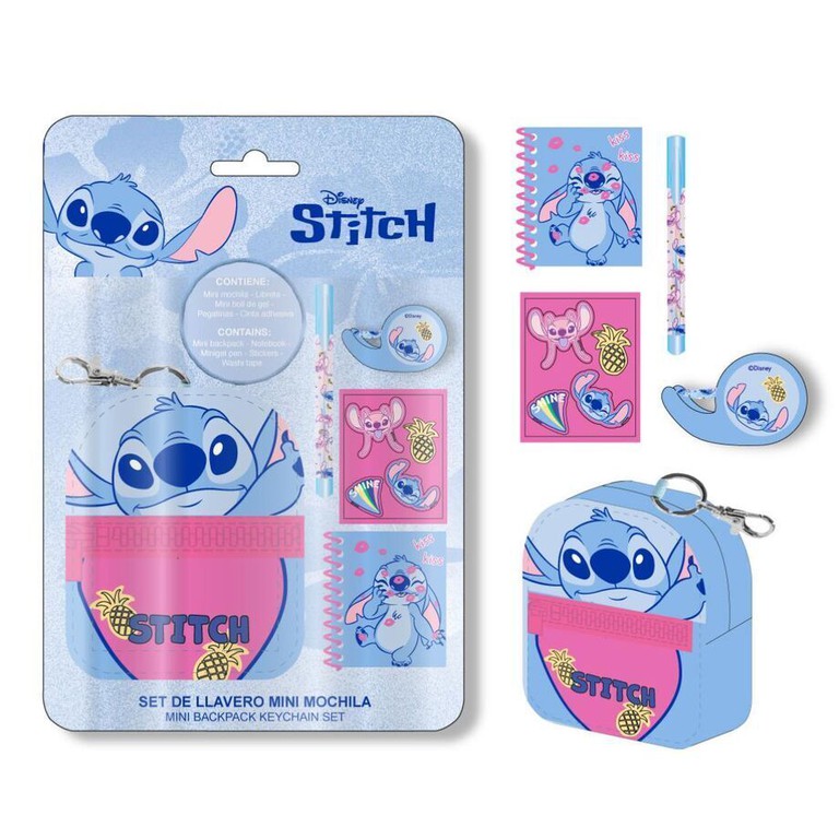 Disney Stitch Stationery mini backpack set