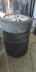 (((NOUSIS TYRES)))ΜΕΤΑΧΕΙΡΙΣΜΕΝΑ ΖΑΝΤΟΛΑΣΤΙΧΑ 7X17  5X114.3 ΕΛΑΣΤΙΚΑ MASSIMO 215/55R17 ΤΟ ΣΕΤ 650 ΕΥΡΩ