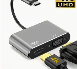 Προσαρμογέας για Διπλή Οθόνη - HDTV 4K + VGA 1080P + USB 3.0