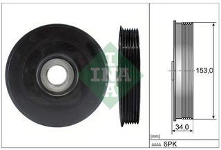 τροχαλια στροφαλου για Citroen , Peugeot , Ford , Mazda , Mini , Volvo , με κωδικο : 1369546 ,για κινητηρες diesel .