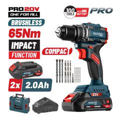BBP5401X22CA Κρουστικό Δραπανοκατσάβιδο Μπαταρίας 20V (2x2.0Ah) - ΜΕ ΜΠΑΤΑΡΙΑ & ΦΟΡΤΙΣΤΗ - BORMANN PRO (#083238)