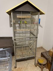 Κλούβα εξωτερικού χώρου με παπαγαλάκια budgie