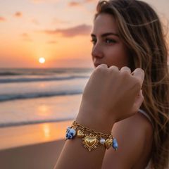 Charms gold bracelet-thumb-1