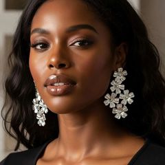 Blossoms steel earrings-thumb-1