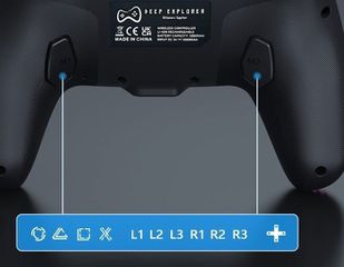 Deep Explorer Wireless Controller Black PS4 / PS3 / PC / PlayStation 4-thumb-1
