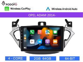 Opel Adam 2014- Android Car Radio 9" 2+64GB Ασύρματο CarPlay & Aσύρματο Android Auto GPS WiFi EQ