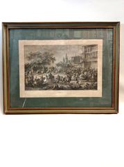 "Tournoi Turc" Αυθεντική γκραβούρα -χαρακτικό από τον πρώτο τόμο του περιηγητικού έργου «Voyage Pittoresque De La Grece» που εκδόθηκε το 1782 από τον Auguste de Choiseul Gouffier.