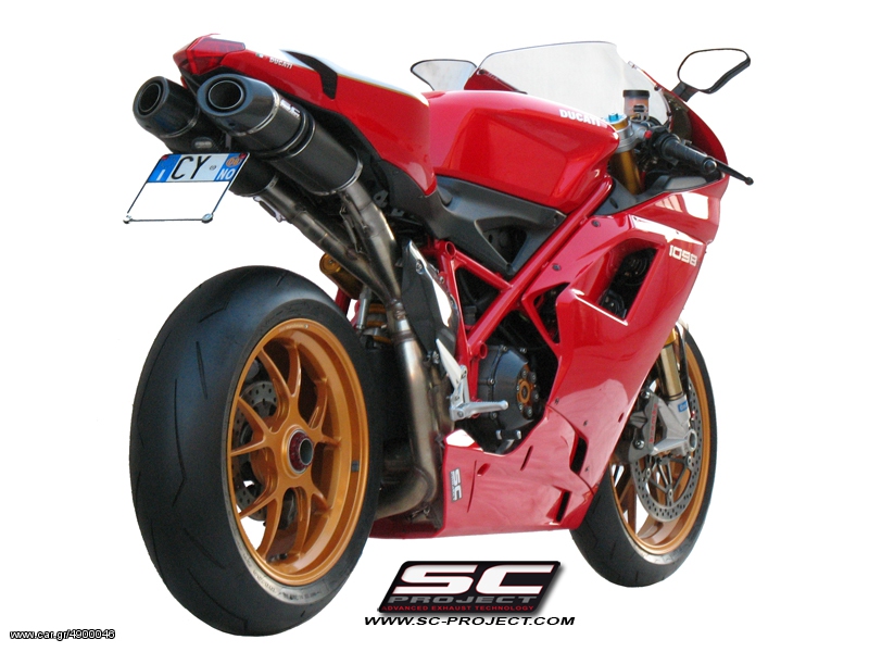 Εξατμίσεις Διπλά Τελικά Sc Project Oval Carbon Fiber with Carbon cap DUCATI  848 - 1098 - 1198