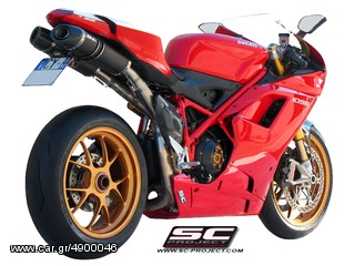 Εξατμίσεις Διπλά Τελικά Sc Project Oval Carbon Fiber with Carbon cap DUCATI  848 - 1098 - 1198-thumb-1