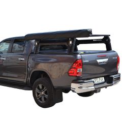 ΚΑΠΑΚΙ ΚΑΡΟΤΣΑΣ ΡΟΛΟ ΑΛΟΥΜΙΝΙΟΥ ΜΕ ROLL-BAR ΣΚΗΝΗΣ ΚΑΙ ΠΟΛΛΑΠΛΩΝ ΕΦΑΡΜΟΓΩΝ ΚΑΙ ΠΛΑΪΝΗ ΤΕΝΤΑ ΣΚΙΑΣΗΣ 270 ΜΟΙΡΕΣ TEK 2 MAX 9080 ROLL+RB 418 TENT+WA03-270-FAST TOYOTA HILUX VIGO 2005+&2011+-thumb-3