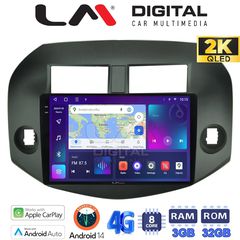 LM Digital - LM ZD8018B GPS Οθόνη OEM Multimedia Αυτοκινήτου για Toyota Rav4 2007  2012 (CarPlay/AndroidAuto/