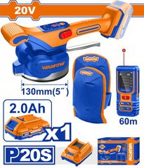 WADFOW ΣΕΤ ΔΟΝΗΤΙΚΟ ΠΛΑΚΙΔΙΩΝ ΜΠΑΤ. Li-ion 20V / 2Ah / 1 ΜΠΑΤΑΡΙΑ (WOS241185)