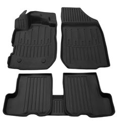 Dacia Sandero / Sandero Stepway (2012-2020) λαστιχένια μαύρα πατάκια σκαφάκια RACE AXION - 4τμχ