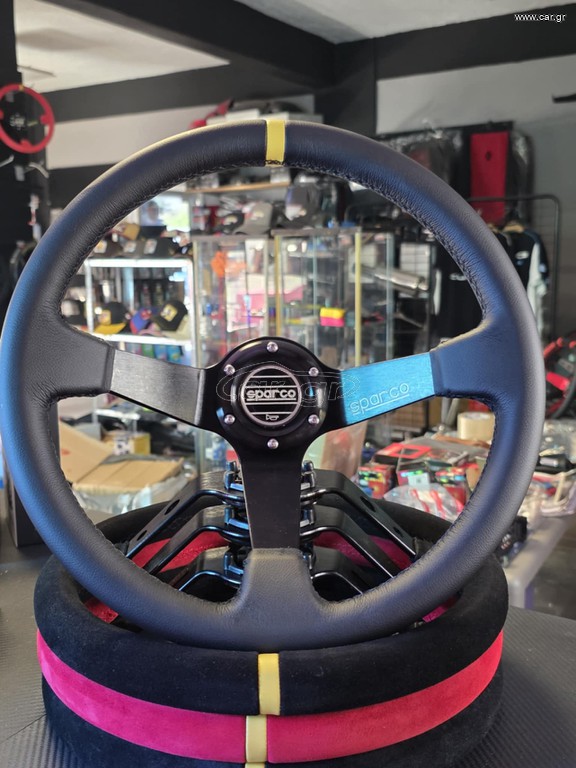 ΤΙΜΟΝΙ ΒΑΘΥ SPARCO ΔΕΡΜΑ (REPLICA)