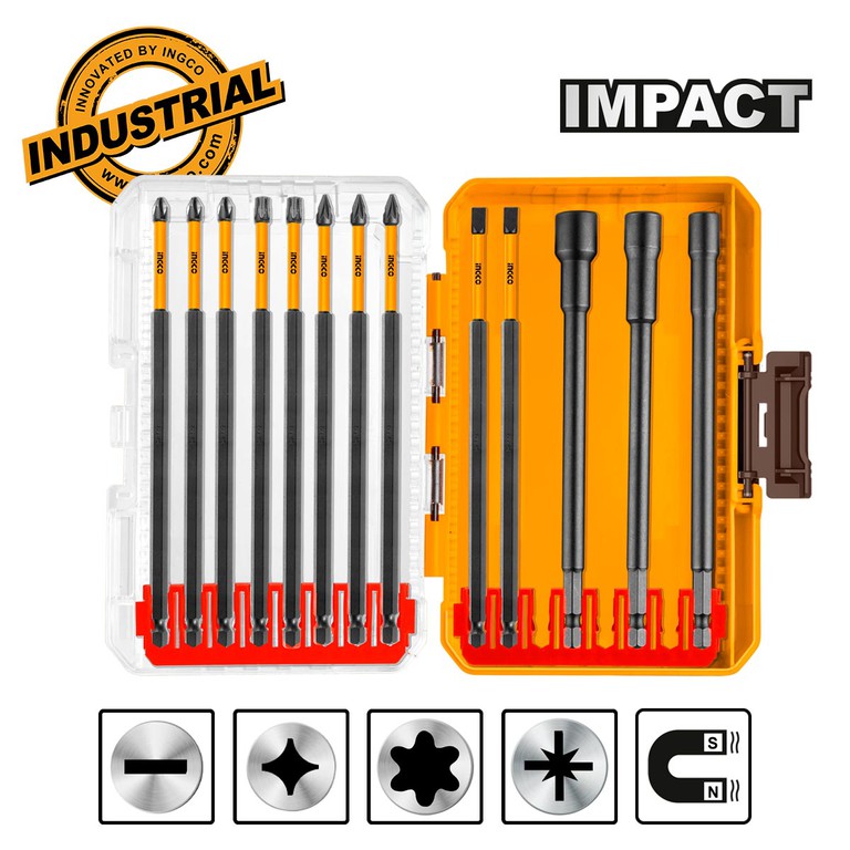 Μύτες Impact Μακρυές 1/4 Hex Σετ 13 τεμ.