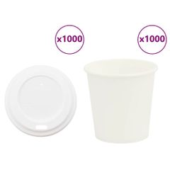 Χάρτινα ποτήρια καφέ με καπάκια 1000 τεμάχια 4oz 100ml 3325215