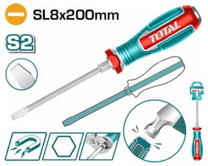 Κατσαβίδι Μαγνητικό Χτυπητό ΙΣΙΟ TOTAL SL8 X 200mm Επαγγελματικό ( TGTSL8200 )