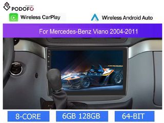 Mercedes Viano (2004-2011) Android 13 Οθόνη 10" | 6GB RAM +128GB ROM | Ασύρματο CarPlay & Aσύρματο Android Auto | GPS, WiFi, DSP