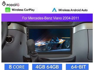 Mercedes Viano (2004-2011) Android Car Radio 10" 4+64GB 8-Core Ασύρματο CarPlay & Aσύρματο Android Auto, GPS, WiFi, DSP