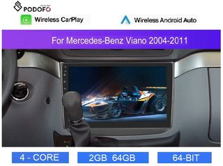 Mercedes Viano (2004-2011) Android Car Radio 10.1" 2+64GB Ασύρματο CarPlay & Aσύρματο Android Auto GPS EQ WiFi