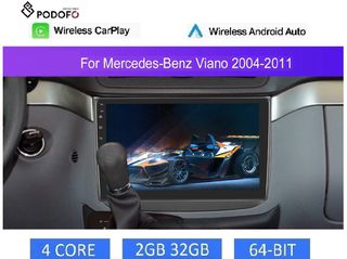 Mercedes Viano (2004-2011) Android Car Radio 10" 2+32GB Ασύρματο CarPlay & Aσύρματο Android Auto GPS EQ WiFi
