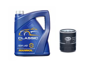 Service Pack #10 – Fiat Punto III / Grande Punto / Fiat 500 1.2–1.4 8V – Mannol Classic 10W-40 (4 L) + Φίλτρο Λαδιού SCT SM104