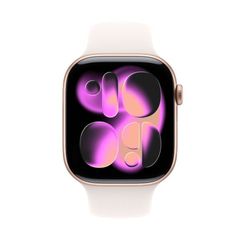 Apple Watch Series 11 GPS Rose Gold Aluminium 46mm - Light Blush Sport Band (S/M)